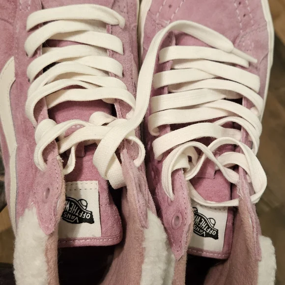 Vans Women's Suede Pink High-Top Sneakers - Picture 5 of 5